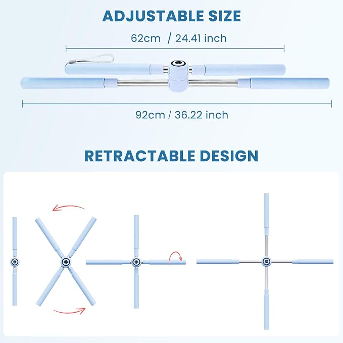 Yoga Stick, Posture Correction Stick for Women and Men, Relieve Back Pain, Upper and Lower Back Stretchers and Straighteners, 24.4-36.2 Inch Stretching Stick Neck Hump Corrector Stretching rod