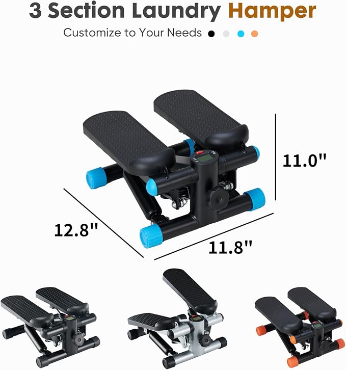 Stair Stepper with Resistance Bands for Home Exercise, Mini Stepper Machine for Indoor Fitness, Portable Home Gym Stepper for Full Body Workout, 300LBS Capacity