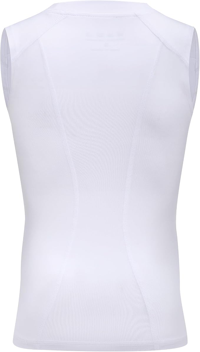 Runhit Boys Sleeveless Compression Shirt Kids Athletic Tank Tops Youth Quick Dry Undershirt for Football Basketball