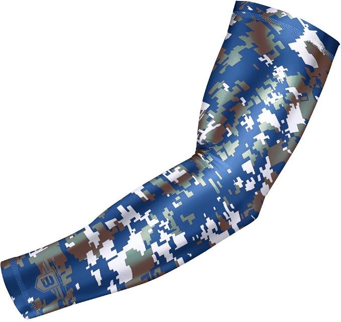 Bucwild Sports Compression Arm Sleeve - Youth & Adult Sizes - Baseball Football Basketball Sports (1 Arm Sleeve)