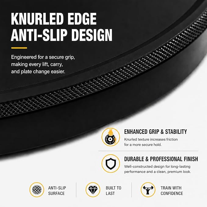 XMASTER FITNESS Urethane Black Grip Plate