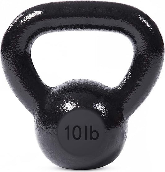 JFIT Cast Iron Kettlebell – Single Weight, Flat Bottom, Polished Handle | Men & Women | CrossFit, Cardio & Strength Training