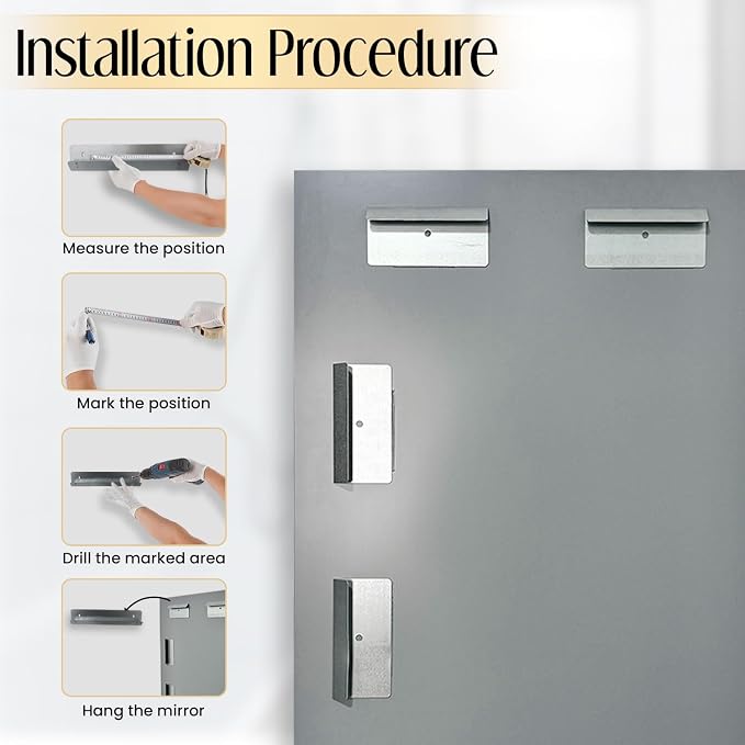 Rectangle Bevelled Frameless Mirror - Wall Mirror 30” x 36”, Shatterproof Modern Bathroom Mirror for Gym, Bathroom Vanity, Entryways with Bevelled Edge, Horizontally or Vertically