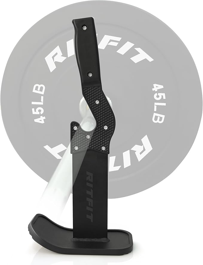 RitFit Deadlift Jack, 660LB Capacity, Non-Slip Handle Portable Barbell Jack | Heavy-Gauge Metal, PVC-Protected Base,No Assembly, Fits Standard Barbells, Ideal for Deadlift & Powerlifting