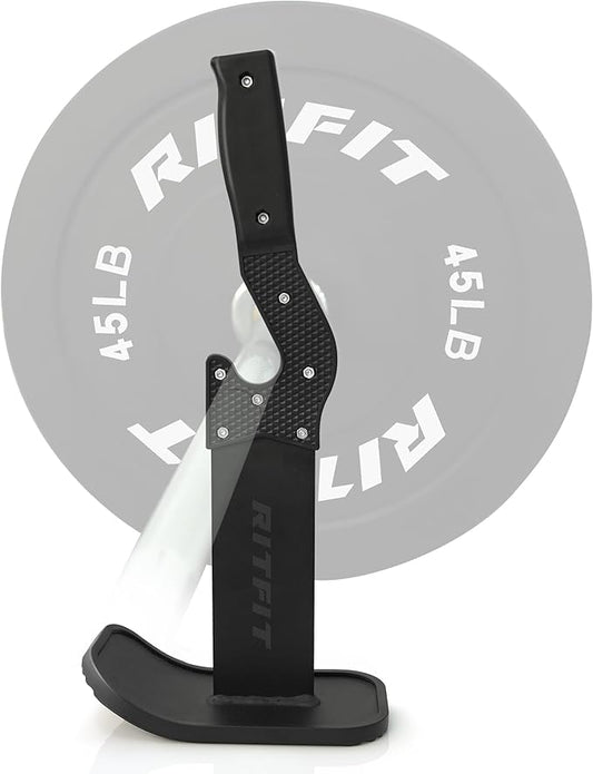 RitFit Deadlift Jack, 660LB Capacity, Non-Slip Handle Portable Barbell Jack | Heavy-Gauge Metal, PVC-Protected Base,No Assembly, Fits Standard Barbells, Ideal for Deadlift & Powerlifting