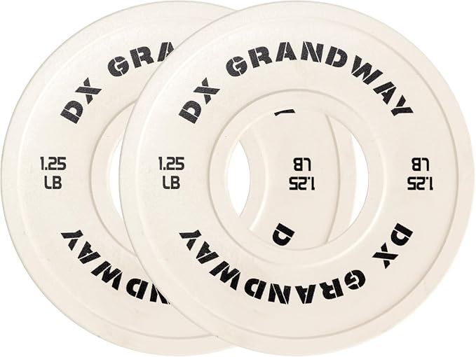Fitness Change Weight Plates 1.25LB 2.5LB 5LB Pairs Support Plates Olympic Plates for Weight Lifting Bumper Weight Plates Steel Rubber Strength Training Weight Plates