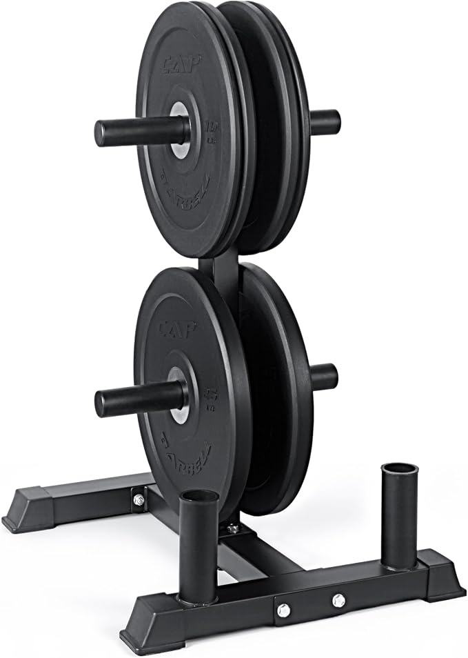 CAP 2-inch Olympic Bumper Plate Weight Set | 100-370 lbs | Multiple Colors | Storage Rack Optional