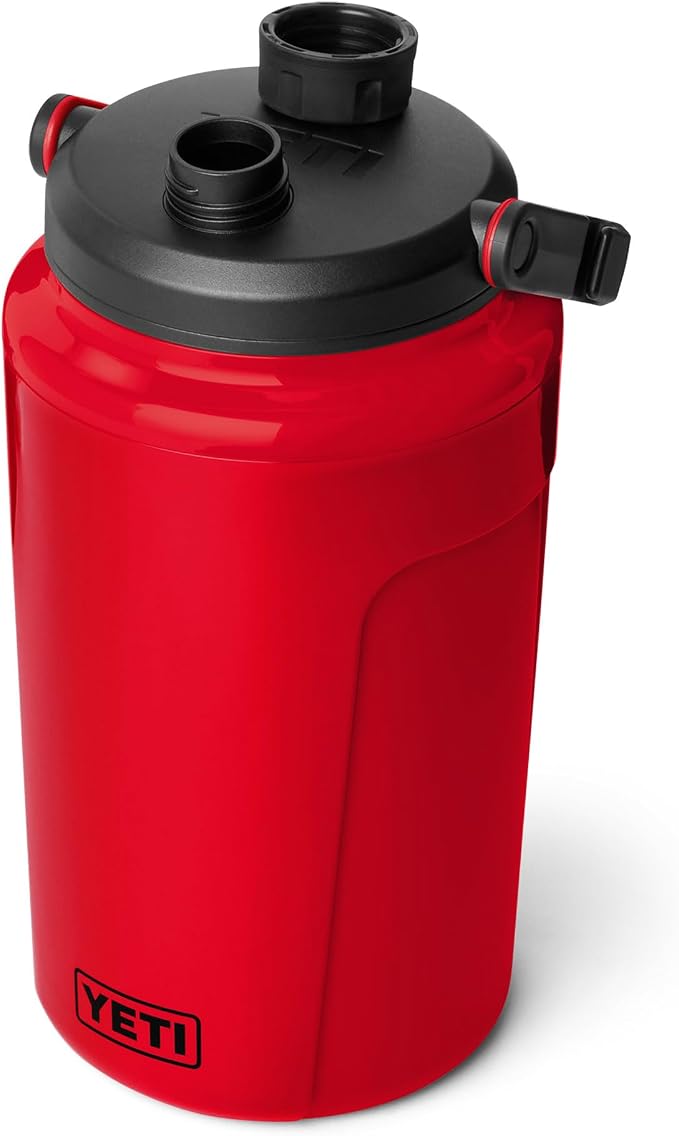 YETI Silo Half Gallon Insulated Chug Cap Water Jug – Leakproof, Lightweight Sports Bottle with Fence Hook Handle – Keeps Drinks Ice-Cold – Ideal for Gym, Sports & Tournaments, Rescue Red