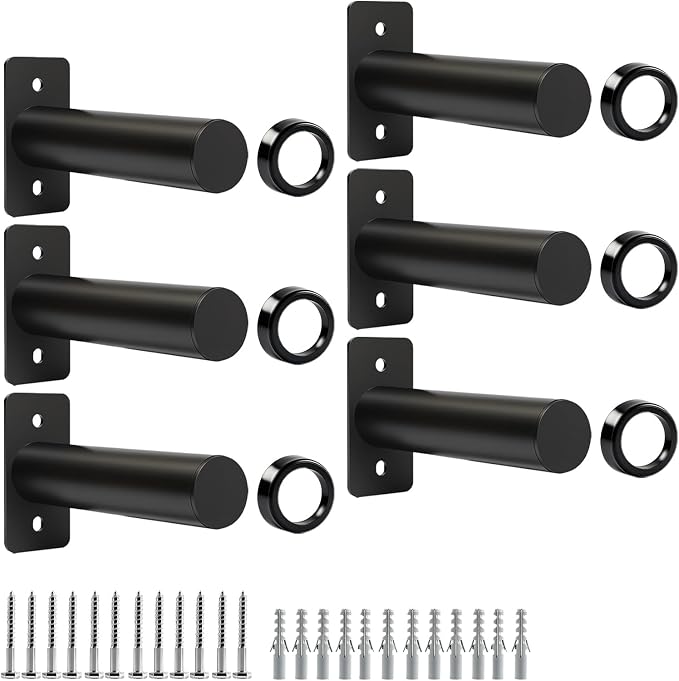CAELUM Weight Plate Holder, Wall Mounted for 2" Olympic Plates | Heavy Duty, Alloy Steel, Sturdy, 330lb Weight Capacity, Space-Saving Storage Stand for Home Gym Organization