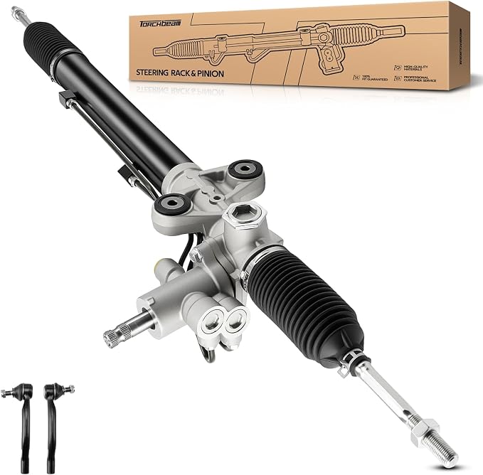 Torchbeam Hydraulic Steering Rack & Pinion Kit Fit for 2003 2004 2005 2006 MDX, with Outer Tie Rod Ends, Replaces OEM 26-2722