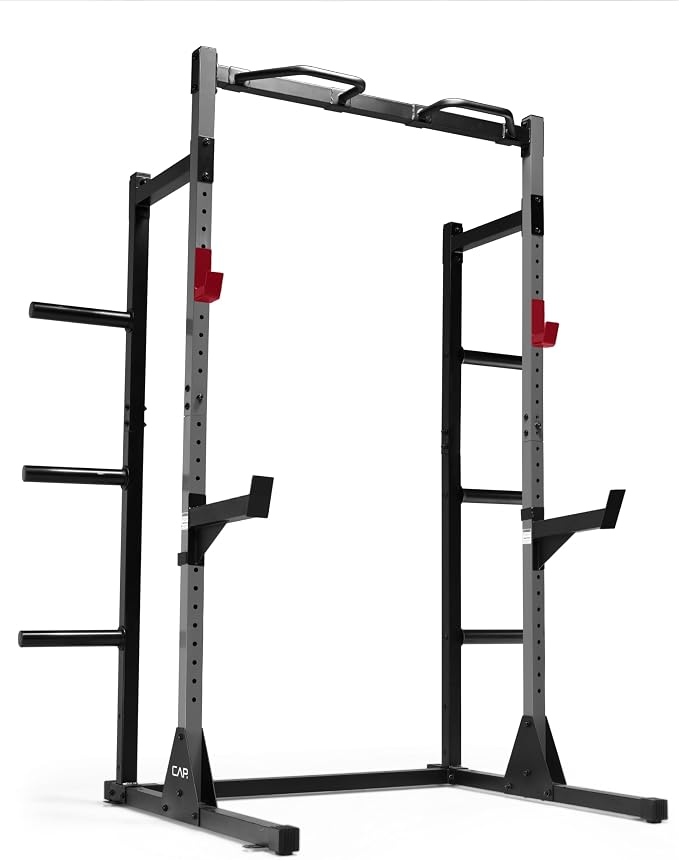 CAP Barbell Power Rack with Pull Up Bar & Attachments - Multiple Colors