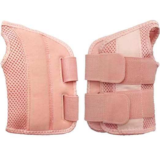 NuCamper Wrist Brace for Carpal Tunnel Night Wrist Support Right Hand Pink | Wrist Splint for Men Women, Tendonitis Arthritis Pain Relief,Adjustable Compression Hand Braces, Sleeping, Office Work Typing