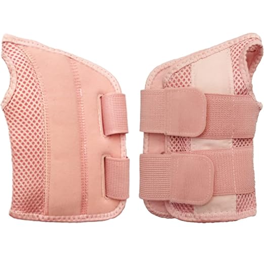NuCamper Wrist Brace for Carpal Tunnel Night Wrist Support Right Hand Pink | Wrist Splint for Men Women, Tendonitis Arthritis Pain Relief,Adjustable Compression Hand Braces, Sleeping, Office Work Typing