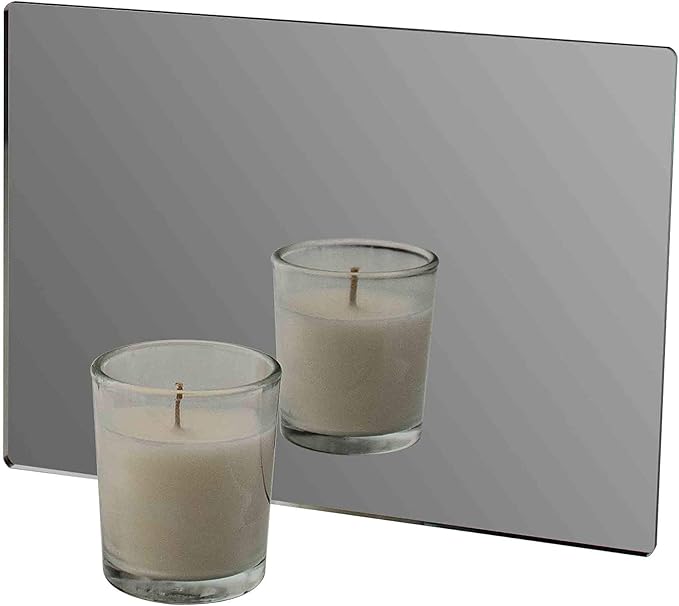 Marketing Holders Acrylic Mirror Sheet 5" x 7" Tabletop Decor Surface for Elegant DIY Wedding Centerpieces and Unique Mirrored Decorative Gallery Walls