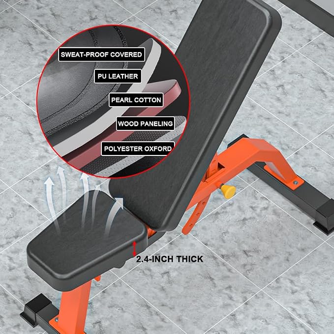 Adjustable Bench,Incline Flat Decline Sit Up Weight Bench,Dumbbell Stool