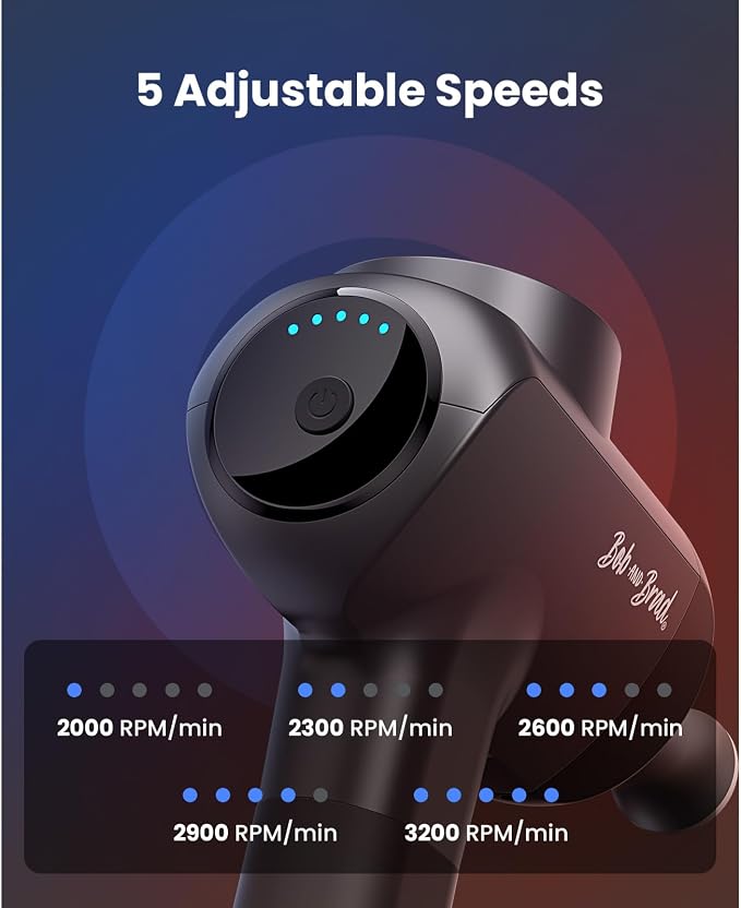 BOB AND BRAD X6 Pro Max Massage Gun with Heat and Cold, FSA Eligible HSA | Deep Tissue Percussion Massager Gun for Athletes, Metal Head & 5 Speeds, Handheld Muscle Massager for Body & Back Pain Relief