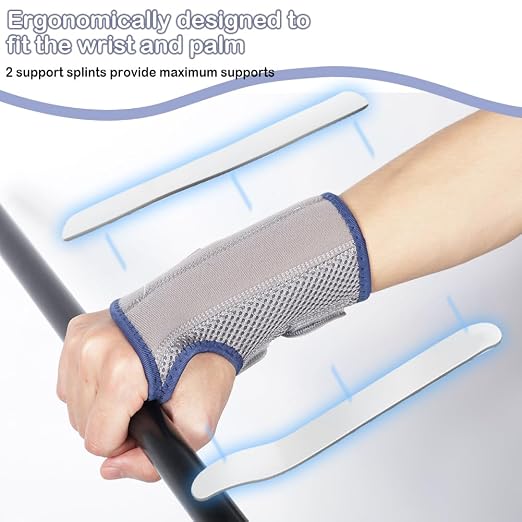 Wrist Brace for Carpal Tunnel Relief, Adjustable Wrist Support Splint Hand Brace for Men Women, Wrist Stabilizer Night Support for Pain Relief,Tendinitis,Arthritis(Right and Left Hands, S/M)
