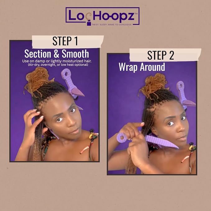 – 10 Long Hair Foam Curling Loops for Microlocs & Sisterlocks, No Heat Hair Curlers for Natural Curls, Soft Sleep-Friendly Rollers for Textured Hair.