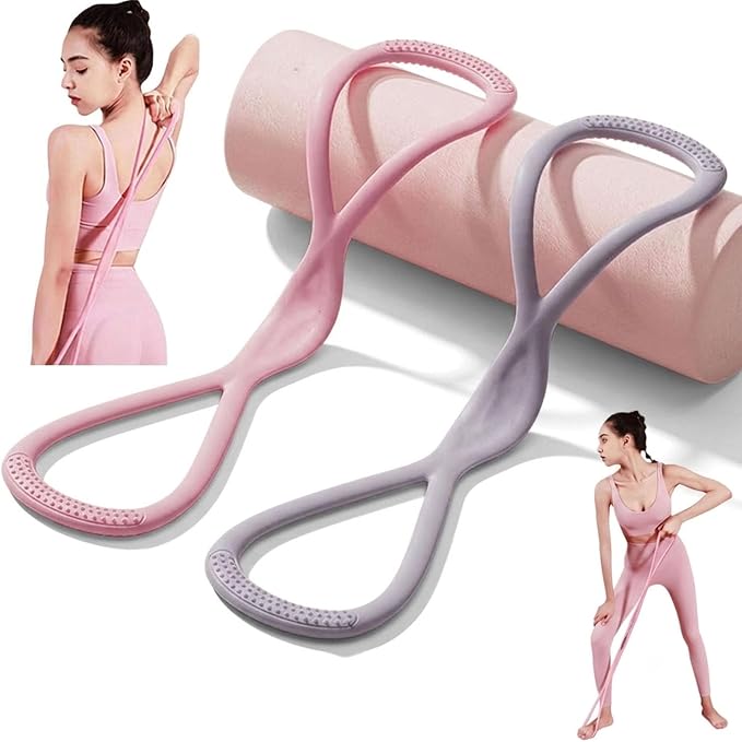 Resistance Bands with Handles,Figure 8 Resistance Band Elastic Fitness Bands Exercise Band for Home Yoga Gym Workout