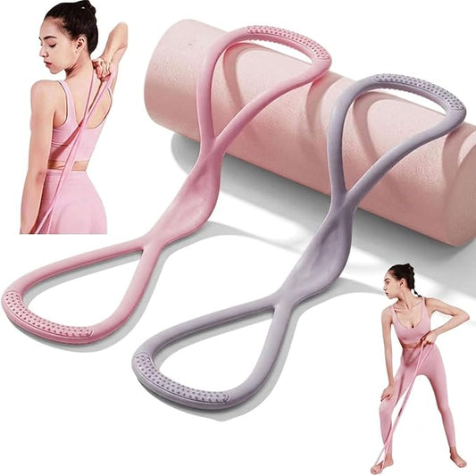 Resistance Bands with Handles,Figure 8 Resistance Band Elastic Fitness Bands Exercise Band for Home Yoga Gym Workout