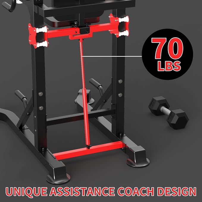 KINGKANG Assistive Power Tower,Dip Station & Pull Up Bar for Home Gym | Load 450 lbs|Suitable All Fitness Enthusiasts|9 Height Settings|Newly Upgraded