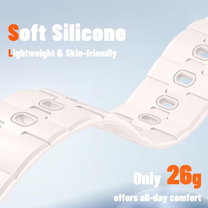Bandletic Magnetic Silicone Watchband Compatible with All Apple Watch | Strong Magnet Sport Strap for iWatch Ultra 49mm Series 11-1 SE 46mm 45mm 44mm 42mm 41mm 40mm 38mm, Ideal for Men Women