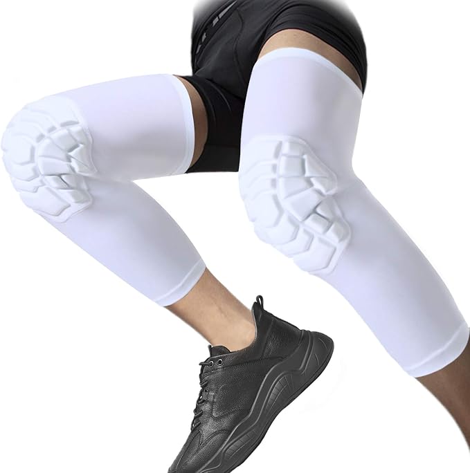 SZKANI Knee Pads Compression Leg Sleeve Knee Sleeve for All Sports Wrestling Protector Gear, 1 Pair of Knee Paded