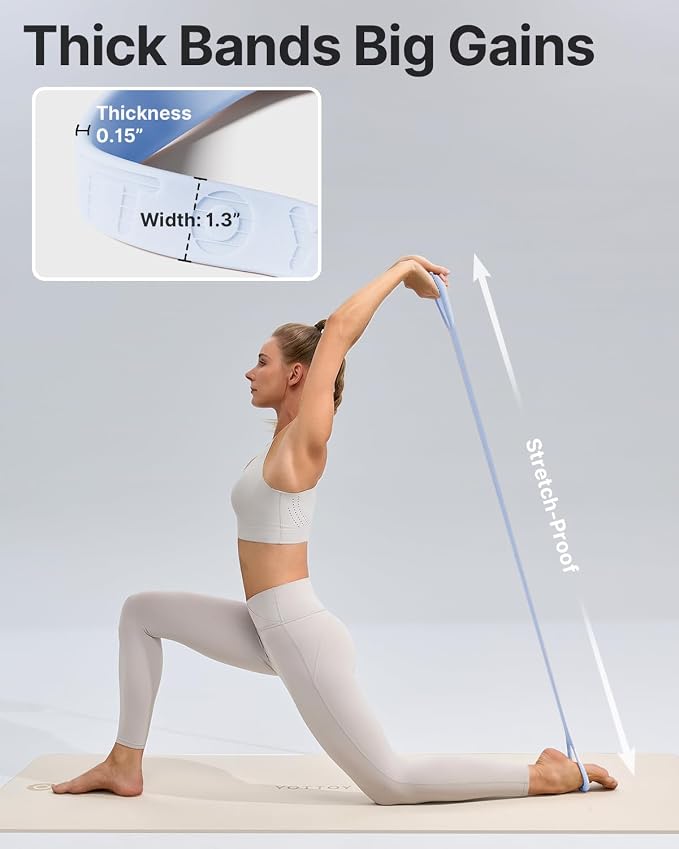 YOTTOY Figure 8 Resistance Band, Elastic Resistance Band with Comfortable Handles for Home Workout, Physical Therapy, Arm, Leg & Glute Training