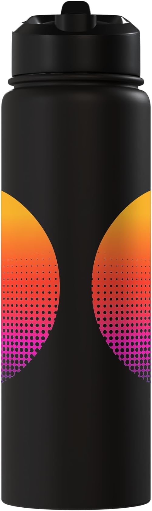 Basketball Game Hoop Slam Dunk Ball Retro Sunset Player Gift Stainless Steel Insulated Water Bottle