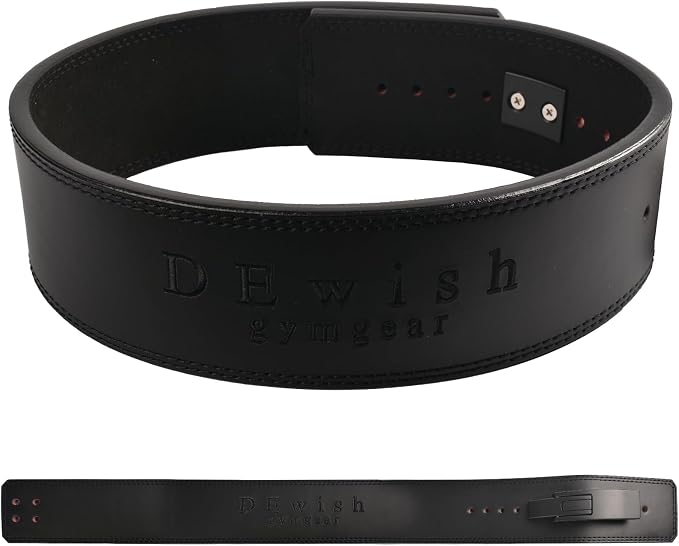 Weight Lifting Belt, 10mm Thick, 4-Inch Wide Heavy Duty Leather Lever Gym Belt, Ideal for Weightlifting, Squats, Deadlifts, Powerlifting, Cross Training and Weight Training