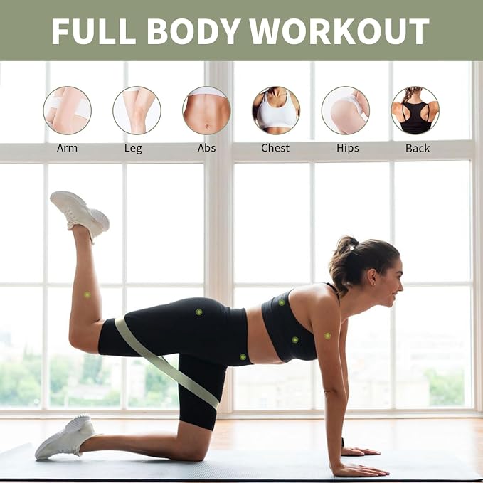 KANGFITER Non-Slip Fabric Resistance Bands for Working Out 3 Levels | Loop Exercise Bands for Booty Leg Butt Glute Hip, Elastic Stretch Workout Bands for Women Men Home Gym Fitness Yoga Pilates