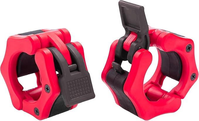 USA Made Olympic Barbell Collar 2 inch Quick Release Pair of Locking 2" Pro Weight Bar Plate Locks Clamp Clips for Workout Weightlifting Fitness Training