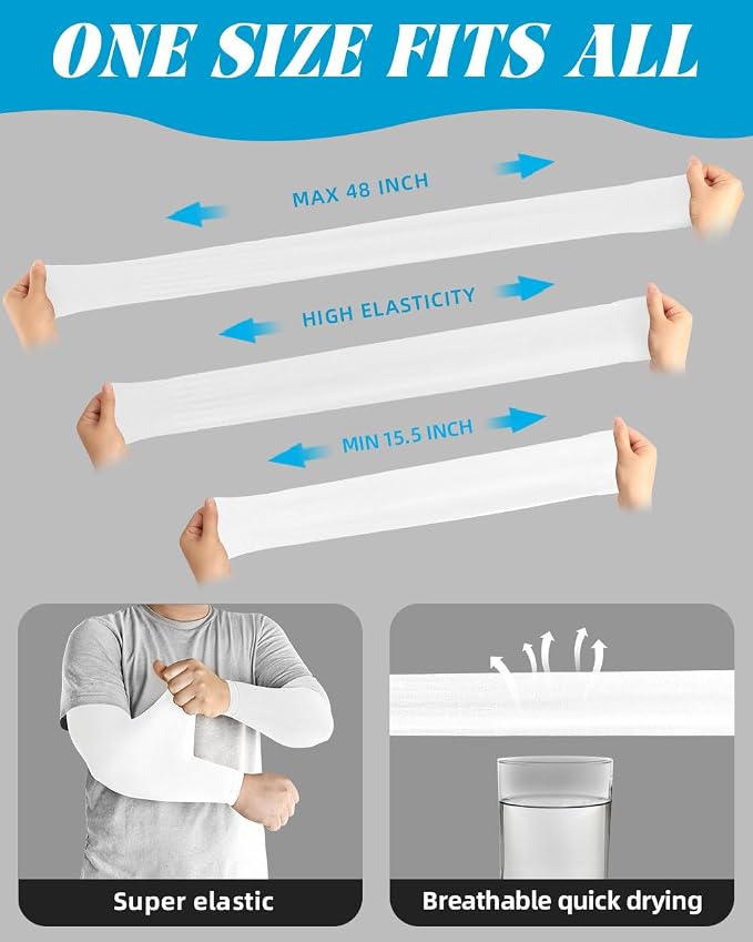 BHYTAKI Cooling Compression Arm Sleeves for Men Women,UPF50 UV Sun Protection Sleeves for Work Sport Tattoo Cover Up