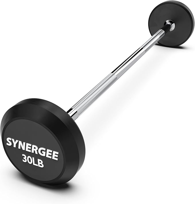 Synergee Fixed Barbell – Pre Weighted Straight Steel Bar
