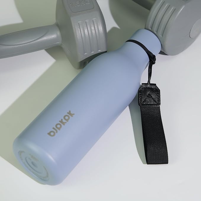 BJPKPK 25oz Insulated Water Bottle, Stainless Steel Bottle with Carry Strap | Keep Cold & Hot Vacuum Insulation, Leak-Proof BPA-Free Design, Slim Bottle Fits Most Cup Holders for Gym, Office & Travel
