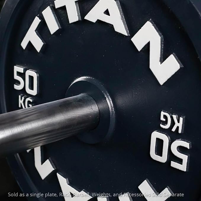 Titan Fitness Olympic Calibrated Steel Powerlifting Plates, Machine Precision Steel Discs