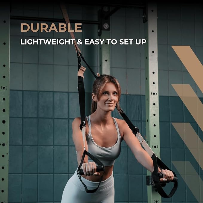 THYSOL Resistance Trainer Pro Xtreme Straps Army | Sling Trainer Set with Adjustable Door Anchor | Fitness Home Workouts - Suitable for Travelling & for Training Indoor & Outdoor