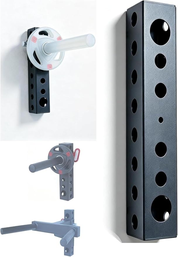 AHTAPFON Wall Storage Stringer,Wall-Mounted Storage Tube,Width 3x3" For Placement Weight Plate,Landmine Attachment, Resistance Bands,Save Space in Home Gym