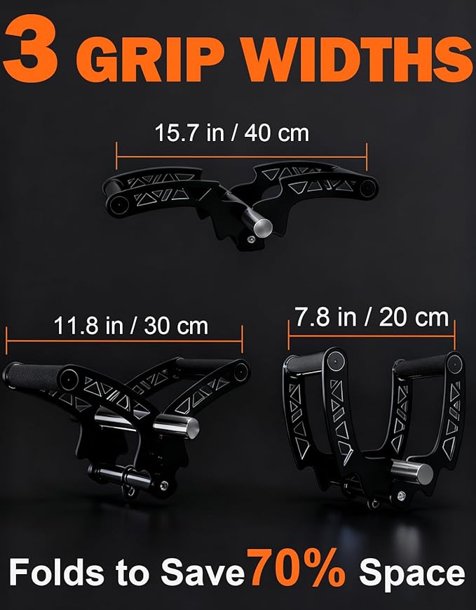Fitarc Adjustable Width T Bar Row Handle,Landmine Attachment for Barbell,U Clips Gym Landmine Handle V Bar Attachment Exercise for Back,Arm,Shoulder