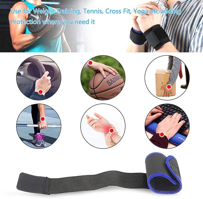 Wrist Brace, Compression Wrist Strap Support Wrist for Men & Women, Youth & Elderly, Boys& Girls, One Size Adjustable, Sports Wristband 1 PCS (Black)