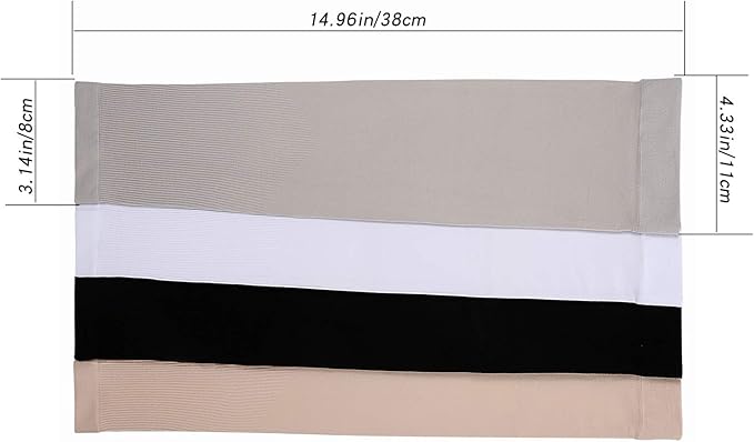 KUHNMARVIN 2 Pairs Arm Sleeves Compression UV Protection Cooling Sun Sleeves Tattoo Cover Up Basketball Arm Sleeves Football