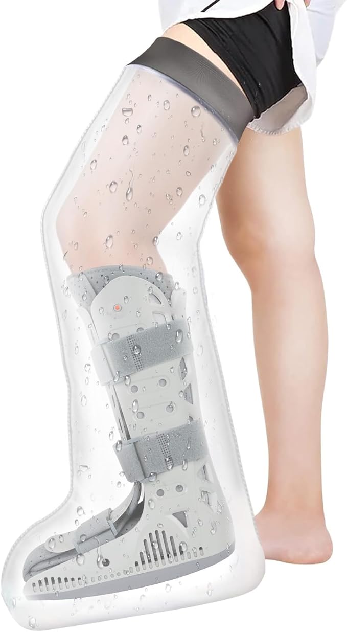 Cast Covers for Shower Leg, Waterproof XL Full Leg Cast Cover for Showering | Cast Protector for Shower Leg Adult, Reusable Leg Cover for Showering after Surgery Thigh Knee Foot Ankle Wound Boot&Brace