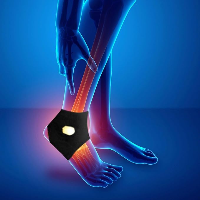 Precut Kinesiology Tape for Ankle, 20 Pcs - Ankle Support & Stability, Ankle Pain Relief - Waterproof & Elastic, Breathable Hypoallergenic Latex-Free Tape, Black