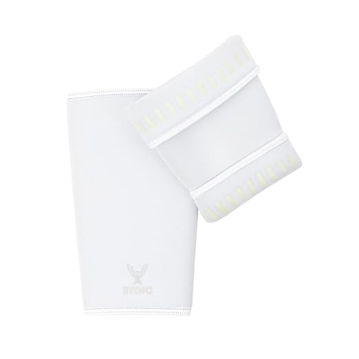 Stoic 7mm Neoprene Knee Sleeves for Men & Women - White, X-Large