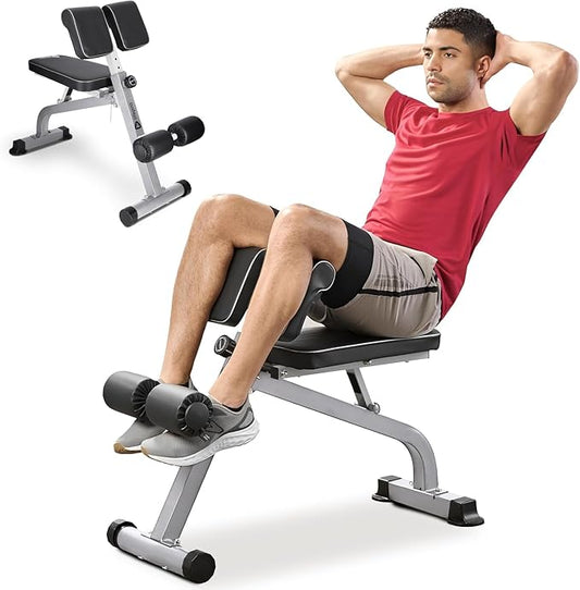 Lifepro SculptTrainer Roman Chair – 20+ Exercises, Foldable, 330 lb Cap | Hyperextension, hip thrusts, sit-ups & back extensions, 10 height positions, padded seat + dual rollers, alloy steel