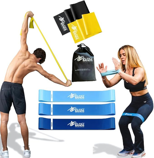 Resistance Bands – Exercise & Loop Stretch Bands for Working Out, Physical Therapy & Home Gym – 100% Natural Latex, Free Workout Videos Endorsed Co Owned By 2024 Gold Medalist