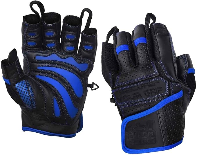 Elite Leather Gym Gloves – Grip & Comfort Design for Weightlifting, Powerlifting, Bodybuilding & Strength Training Workouts for Men & Women