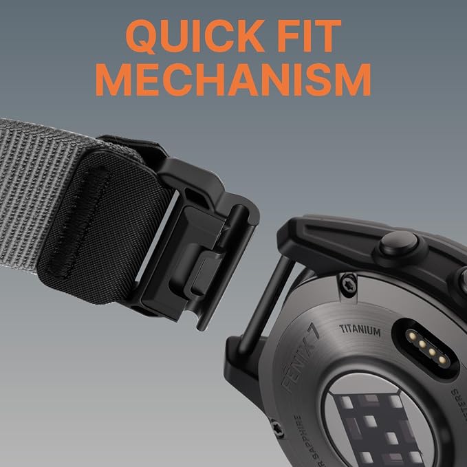 Bandletic 22mm Quick Fit Compatible with Garmin Instinct 3 2 Watch Band | CSPE Rib Bonds Buckle,Durable,Adjustable for Fenix 8 E 47mm/7 6 Pro/5 Plus/Forerunner 965/955/945/Approach S70/S62/S60/Epix