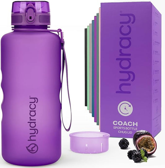 Hydracy 2L Large Water Bottle, 100% BPA Free Tritan Plastic, Leakproof, Zero Condensation, Motivational Timeline, Safe, Non-Toxic, Durable, Smart Design | BPA-Free Tritan, Leakproof Flip-Top Lid,No-Sweat Sleeve,Carry Strap,Daily Intake Tracking for Gym...