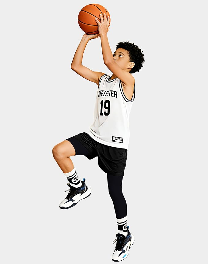 MIVEI One Leg Compression Tights Youth Boys Basketball Leg Sleeve | Kids Compression Pants Girls' Single Leg Tights 3/4 Leggings for Baseball Softball Soccer Running Football, Sports Base Layer